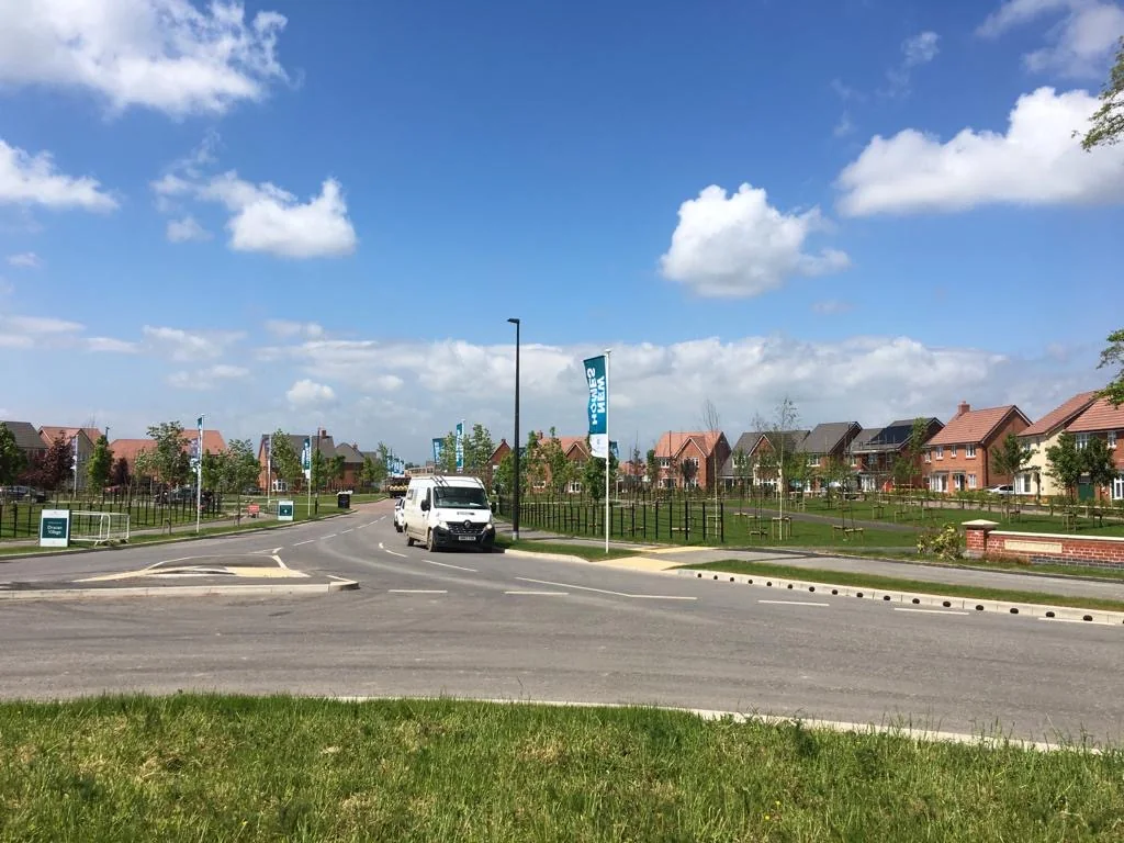 Homes and open space at Dracan Village in Drakelow Park