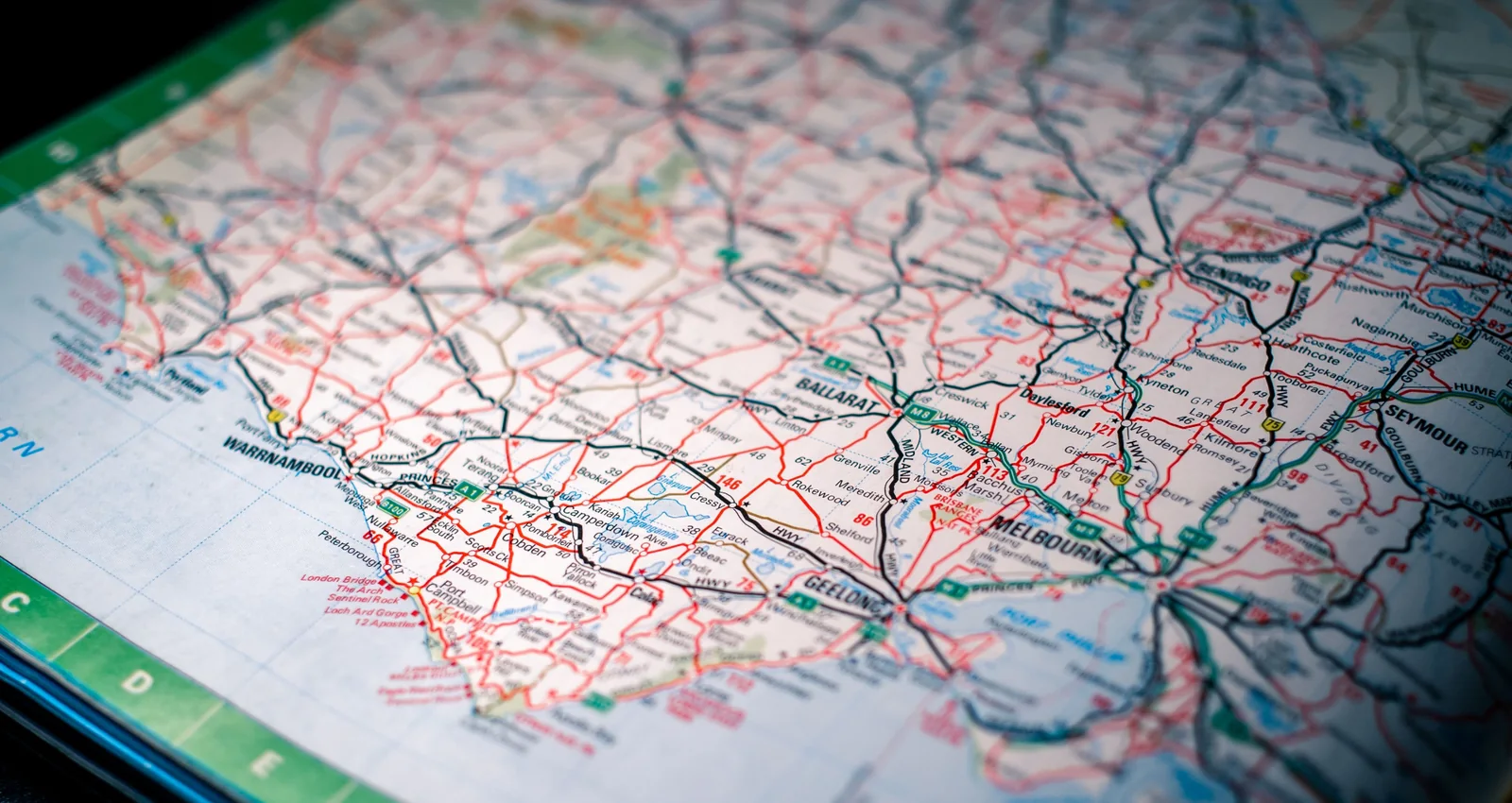 Road map representing days out and attractions around Drakelow and Burton